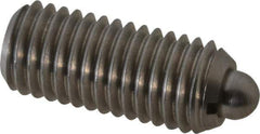 Gibraltar - M12 x 1.75, 1.102" Thread Length, 0.157" Plunger Projection, Stainless Steel Threaded Spring Plunger - 0.236" Max Plunger Diam, 1.102" Plunger Length, 10.12 Lb Init End Force, 24.73 Lb Final End Force - Industrial Tool & Supply