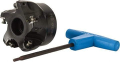 Iscar - 2.03" Cut Diam, 1" Arbor Hole, 0.236" Max Depth of Cut, Indexable Chamfer & Angle Face Mill - 5 Inserts, O45MT\xB6R90MT\xB6S45MT\xB6S90MT Insert, Right Hand Cut, 5 Flutes, Series FRCM - Industrial Tool & Supply