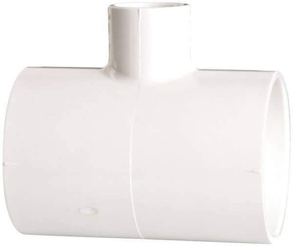 Value Collection - 2 x 2 x 3/4" PVC Plastic Pipe Reducing Tee - Schedule 40, All Slip End Connections - Industrial Tool & Supply