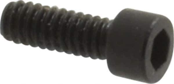 Holo-Krome - #0-80 UNF Hex Socket Drive, Socket Cap Screw - Alloy Steel, Black Oxide Finish, Fully Threaded, 3/16" Length Under Head - Industrial Tool & Supply