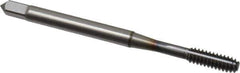 OSG - #6-32 UNC H6 Thread Limit Modified Bottoming Thread Forming Tap - Powdered Metal High Speed Steel, TiCN Finish, 2" OAL, 11/16" Thread Length, Right Hand Thread, Series EXOTAP NRT - Exact Industrial Supply