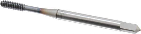 OSG - #4-40 UNC H4 Thread Limit Bottoming Thread Forming Tap - Powdered Metal High Speed Steel, TiCN Finish, 1-7/8" OAL, 9/16" Thread Length, Right Hand Thread, Series EXOTAP NRT - Exact Industrial Supply