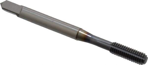 OSG - #10-32 UNF H5 Thread Limit Bottoming Thread Forming Tap - Powdered Metal High Speed Steel, TiCN Finish, 2-3/8" OAL, 7/8" Thread Length, Right Hand Thread, Series EXOTAP NRT - Exact Industrial Supply