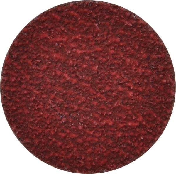 Norton - 1-1/2" Disc Diam, 60 Grit, Ceramic Alumina Quick Change Disc - Type R Attaching System, Coated, Red, Medium Grade, 30,000 RPM, R981 Series - Industrial Tool & Supply