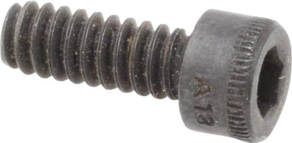 Holo-Krome - #6-32 UNC Hex Socket Drive, Socket Cap Screw - Alloy Steel, Black Oxide Finish, Fully Threaded, 3/8" Length Under Head - Industrial Tool & Supply