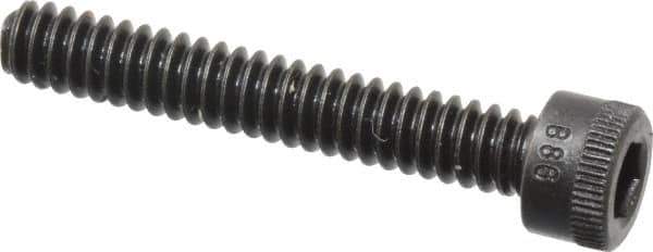 Holo-Krome - #6-32 UNC Hex Socket Drive, Socket Cap Screw - Alloy Steel, Black Oxide Finish, Fully Threaded, 7/8" Length Under Head - Industrial Tool & Supply
