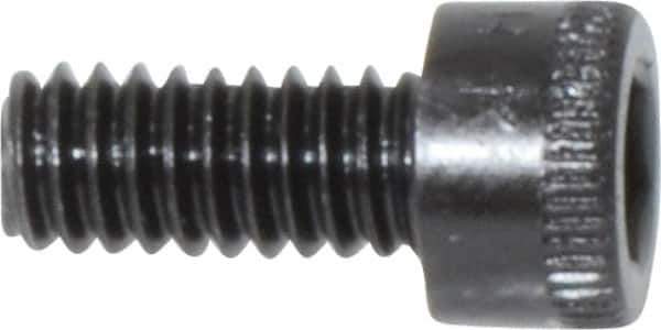 Holo-Krome - #8-32 UNC Hex Socket Drive, Socket Cap Screw - Alloy Steel, Black Oxide Finish, Fully Threaded, 3/8" Length Under Head - Industrial Tool & Supply