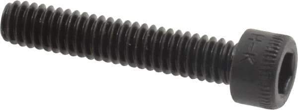 Holo-Krome - #8-32 UNC Hex Socket Drive, Socket Cap Screw - Alloy Steel, Black Oxide Finish, Fully Threaded, 7/8" Length Under Head - Industrial Tool & Supply