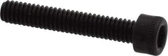 Holo-Krome - #8-32 UNC Hex Socket Drive, Socket Cap Screw - Alloy Steel, Black Oxide Finish, Fully Threaded, 1" Length Under Head - Industrial Tool & Supply