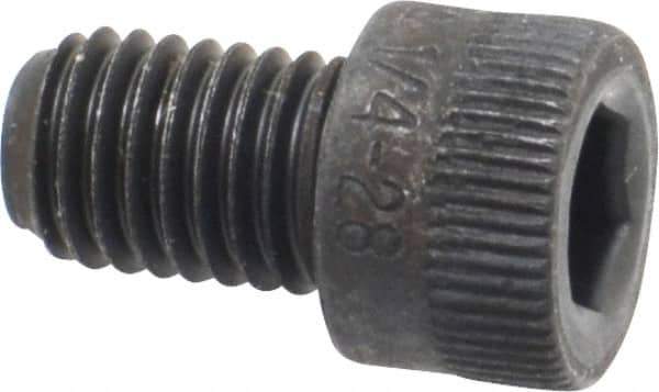 Holo-Krome - 1/4-28 UNF Hex Socket Drive, Socket Cap Screw - Alloy Steel, Black Oxide Finish, Fully Threaded, 3/8" Length Under Head - Industrial Tool & Supply