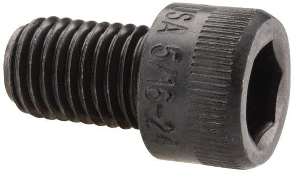 Holo-Krome - 5/16-24 UNF Hex Socket Drive, Socket Cap Screw - Alloy Steel, Black Oxide Finish, Fully Threaded, 1/2" Length Under Head - Industrial Tool & Supply