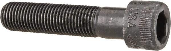 Holo-Krome - 3/8-24 UNF Hex Socket Drive, Socket Cap Screw - Alloy Steel, Black Oxide Finish, Partially Threaded, 1-3/4" Length Under Head - Industrial Tool & Supply