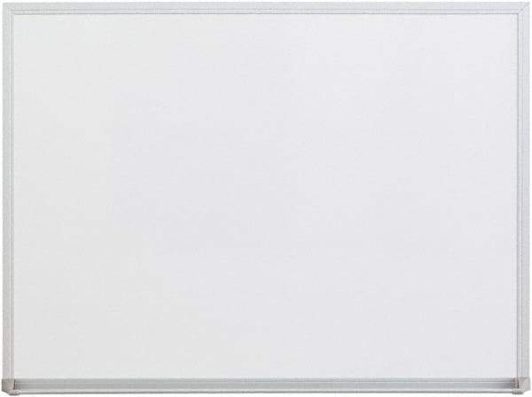 UNIVERSAL - 18" High x 24" Wide Melamine Dry Erase Board with 3/4" Rail - Aluminum, 5/8" Deep - Industrial Tool & Supply