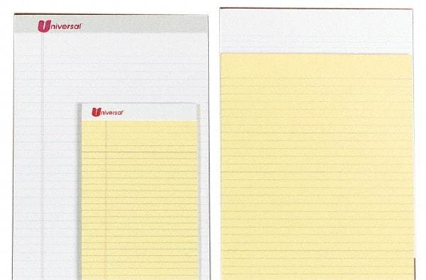 UNIVERSAL - 50 Sheet, 8-1/2 x 14", Perforated Style Ruled Pads - White - Industrial Tool & Supply