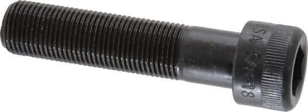Holo-Krome - 5/8-18 UNF Hex Socket Drive, Socket Cap Screw - Alloy Steel, Black Oxide Finish, Partially Threaded, 2-3/4" Length Under Head - Industrial Tool & Supply