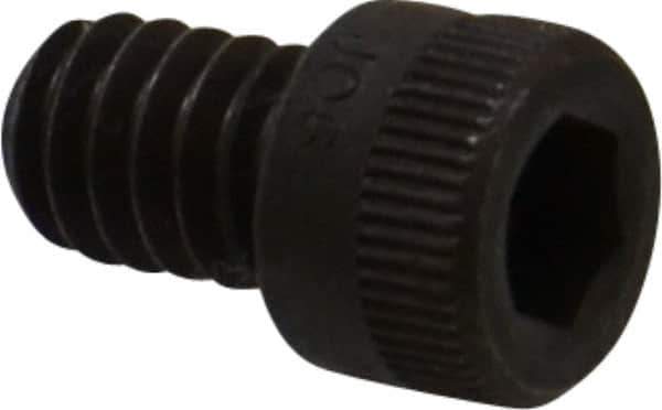 Holo-Krome - 1/4-20 UNC Hex Socket Drive, Socket Cap Screw - Alloy Steel, Black Oxide Finish, Fully Threaded, 3/8" Length Under Head - Industrial Tool & Supply