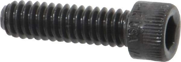 Holo-Krome - 1/4-20 UNC Hex Socket Drive, Socket Cap Screw - Alloy Steel, Black Oxide Finish, Fully Threaded, 7/8" Length Under Head - Industrial Tool & Supply