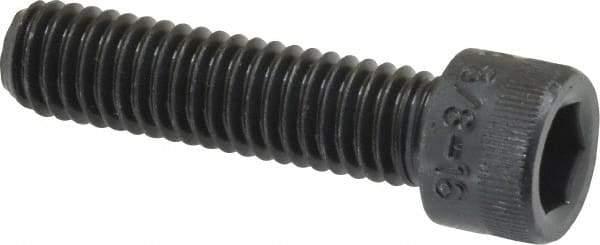 Holo-Krome - 3/8-16 UNC Hex Socket Drive, Socket Cap Screw - Alloy Steel, Black Oxide Finish, Fully Threaded, 1-1/2" Length Under Head - Industrial Tool & Supply