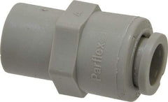 Parker - 3/8" Outside Diam, 1/4 NPTF, Acetal Push-to-Connect Tube Female Connector - 300 Max psi, Tan - Industrial Tool & Supply