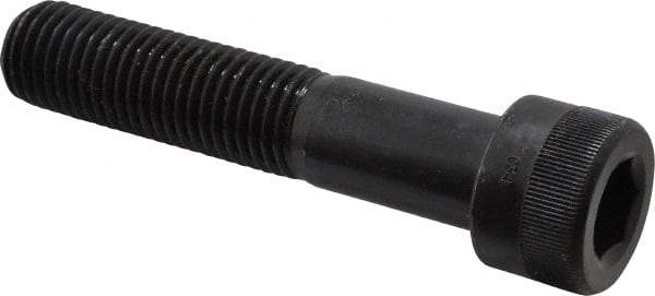 Holo-Krome - 1-8 UNC Hex Socket Drive, Socket Cap Screw - Alloy Steel, Black Oxide Finish, Partially Threaded, 5" Length Under Head - Industrial Tool & Supply
