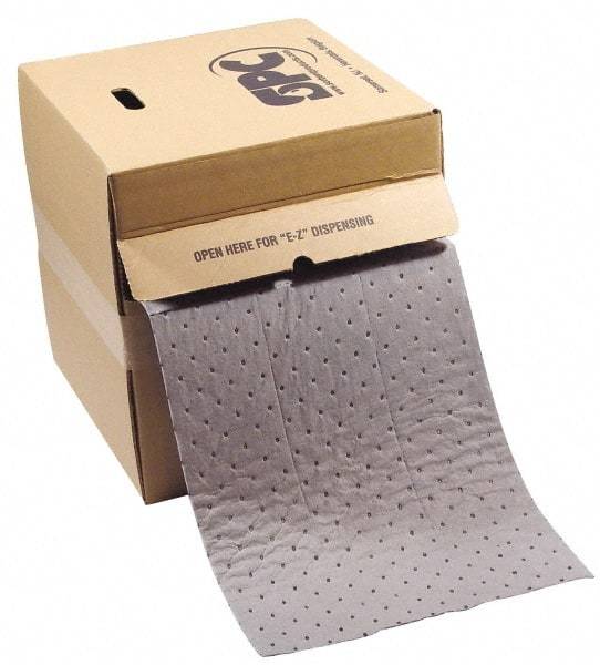 Brady SPC Sorbents - 23 Gal Capacity per Package, Universal Roll - 150' Long x 15" Wide, Gray, Polypropylene - Industrial Tool & Supply