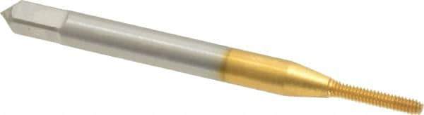 OSG - M1.6x0.35 Metric Coarse D3 Thread Limit Modified Bottoming Thread Forming Tap - Cobalt, TiN Finish, 1-5/8" OAL, 5/16" Thread Length, Right Hand Thread, Series HY-PRO NRT - Exact Industrial Supply