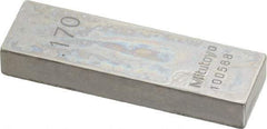 Mitutoyo - 0.17" Rectangular Steel Gage Block - Accuracy Grade 0, Includes Certificate of Inspection - Industrial Tool & Supply