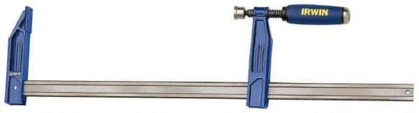 Irwin - 18" Capacity, 4-7/8" Throat Depth Bar Clamp - 1,150 Lb Clamping Pressure, 18" OAL - Industrial Tool & Supply