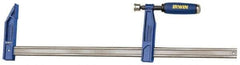 Irwin - 12" Capacity, 4-7/8" Throat Depth Bar Clamp - 1,150 Lb Clamping Pressure, 12" OAL - Industrial Tool & Supply