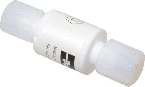 Parker - 3/8" PTFE Check Valve - Inline, PARGRIP x PARGRIP, 120 WOG - Industrial Tool & Supply