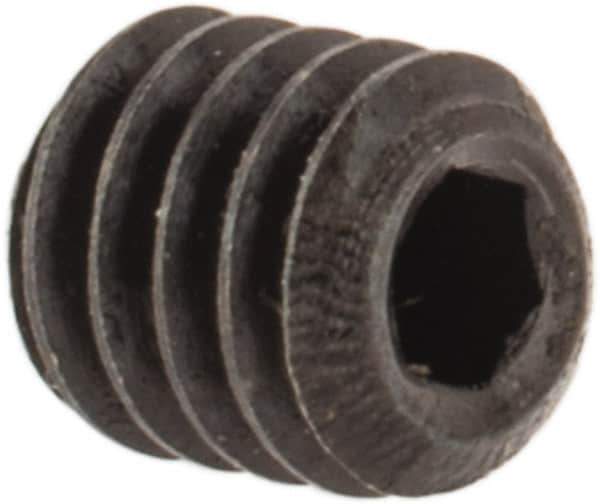 Holo-Krome - #4-48 UNF, 1/8" OAL, Cup Point Set Screw - Grade 8 Alloy Steel, 0.05" Key - Industrial Tool & Supply