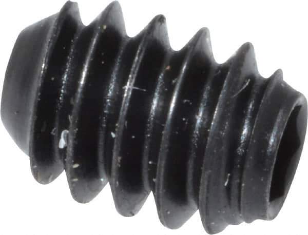 Holo-Krome - #6-32 UNC, 3/16" OAL, Cup Point Set Screw - Grade 8 Alloy Steel, 1/16" Key - Industrial Tool & Supply