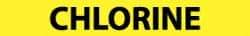 NMC - Pipe Marker with Chlorine Legend and No Graphic - 3/4 to 1-1/4" Pipe Outside Diam, Black on Yellow - Industrial Tool & Supply