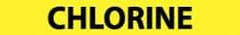 NMC - Pipe Marker with Chlorine Legend and No Graphic - 3/4 to 1-1/4" Pipe Outside Diam, Black on Yellow - Industrial Tool & Supply