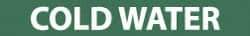 NMC - Pipe Marker with Cold Water Legend and No Graphic - 3/4 to 1-1/4" Pipe Outside Diam, White on Green - Industrial Tool & Supply