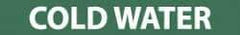 NMC - Pipe Marker with Cold Water Legend and No Graphic - 3/4 to 1-1/4" Pipe Outside Diam, White on Green - Industrial Tool & Supply