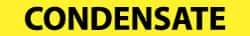 NMC - Pipe Marker with Condensate Legend and No Graphic - 2-1/2 to 6" Pipe Outside Diam, Black on Yellow - Industrial Tool & Supply