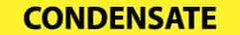 NMC - Pipe Marker with Condensate Legend and No Graphic - 2-1/2 to 6" Pipe Outside Diam, Black on Yellow - Industrial Tool & Supply