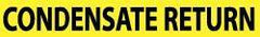 NMC - Pipe Marker with Condensate Return Legend and No Graphic - 2-1/2 to 6" Pipe Outside Diam, Black on Yellow - Industrial Tool & Supply
