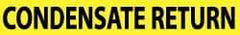 NMC - Pipe Marker with Condensate Return Legend and No Graphic - 1-1/2 to 2" Pipe Outside Diam, Black on Yellow - Industrial Tool & Supply
