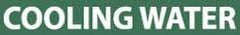 NMC - Pipe Marker with Cooling Water Legend and No Graphic - 3/4 to 1-1/4" Pipe Outside Diam, White on Green - Industrial Tool & Supply