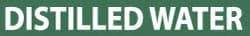 NMC - Pipe Marker with Distilled Water Legend and No Graphic - 2-1/2 to 6" Pipe Outside Diam, White on Green - Industrial Tool & Supply