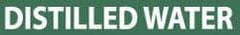 NMC - Pipe Marker with Distilled Water Legend and No Graphic - 2-1/2 to 6" Pipe Outside Diam, White on Green - Industrial Tool & Supply