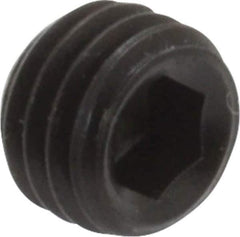 Holo-Krome - 1/4-28 UNF, 3/16" OAL, Cup Point Set Screw - Grade 8 Alloy Steel, 1/8" Key - Industrial Tool & Supply