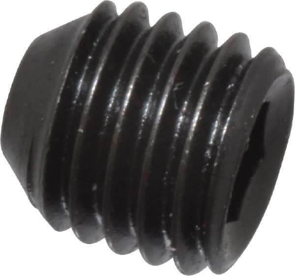 Holo-Krome - 1/4-28 UNF, 1/4" OAL, Cup Point Set Screw - Grade 8 Alloy Steel, 1/8" Key - Industrial Tool & Supply