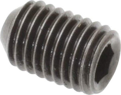 Holo-Krome - 1/4-28 UNF, 3/8" OAL, Cup Point Set Screw - Grade 8 Alloy Steel, 1/8" Key - Industrial Tool & Supply