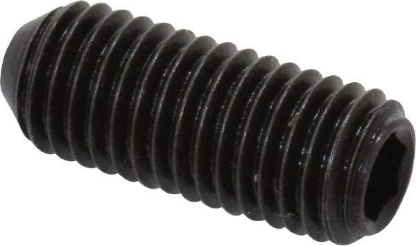 Holo-Krome - 1/4-28 UNF, 5/8" OAL, Cup Point Set Screw - Grade 8 Alloy Steel, 1/8" Key - Industrial Tool & Supply