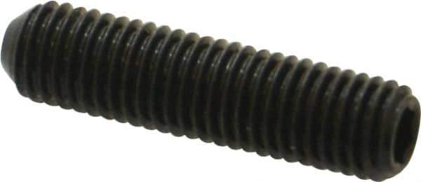 Holo-Krome - 1/4-28 UNF, 1" OAL, Cup Point Set Screw - Grade 8 Alloy Steel, 1/8" Key - Industrial Tool & Supply