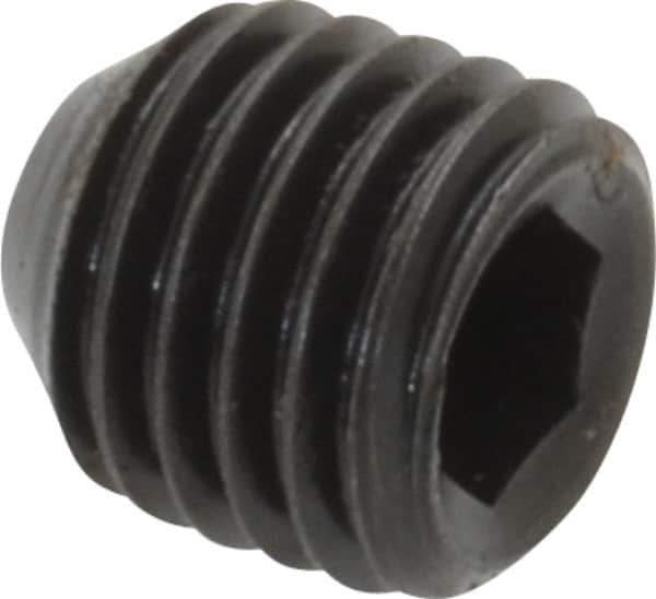 Holo-Krome - 5/16-24 UNF, 5/16" OAL, Cup Point Set Screw - Grade 8 Alloy Steel, 5/32" Key - Industrial Tool & Supply