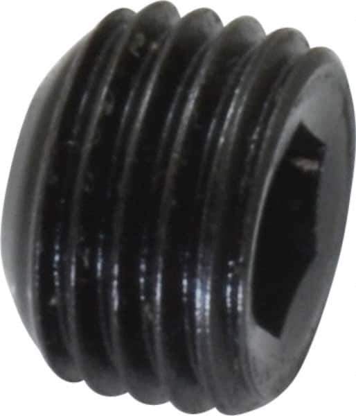 Holo-Krome - 3/8-24 UNF, 1/4" OAL, Cup Point Set Screw - Grade 8 Alloy Steel, 3/16" Key - Industrial Tool & Supply